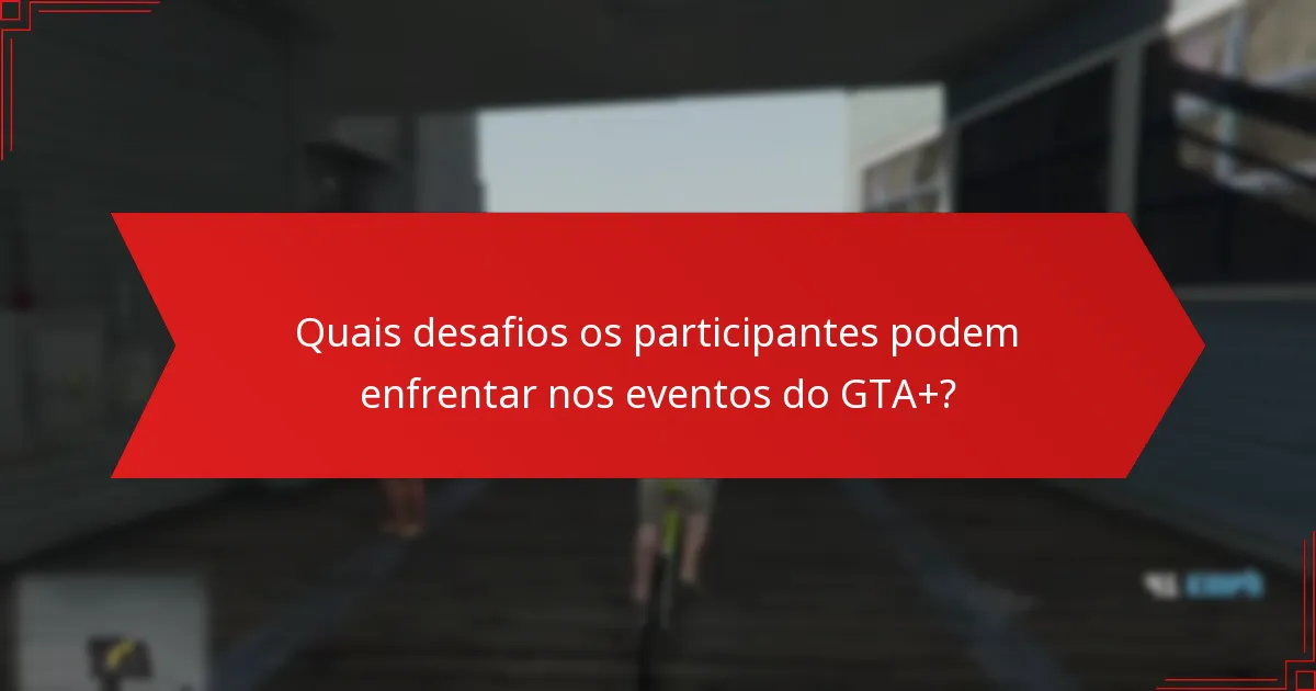 Como ocorre a interação da comunidade durante os eventos do GTA+?